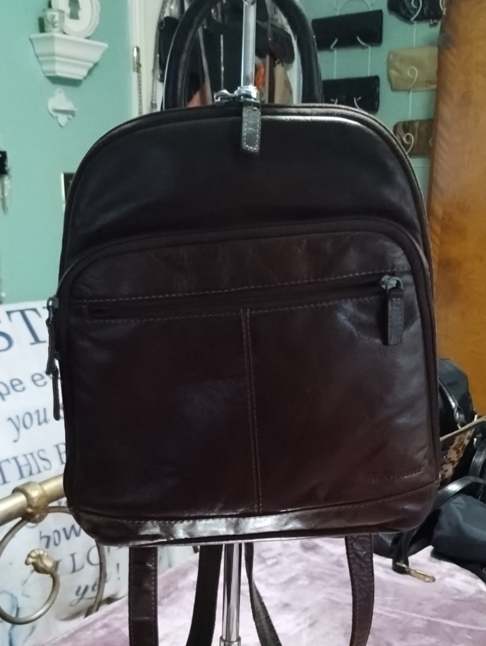 Jack Georges Leather Backpack - Brown
